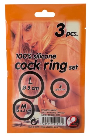 Набор эрекционных колец Cock Ring Trio by You2Toys , длина 0.00см, диаметр 5.00см