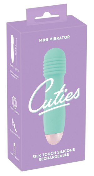 Вибратор мини Cuties бирюзовый , c вибрацией, длина 12.50см, диаметр 3.00см