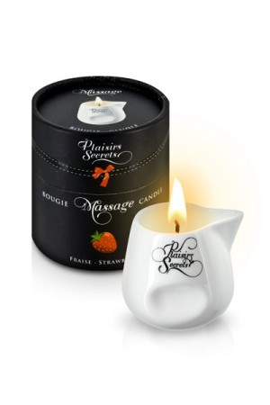 MASSAGE CANDLE STRAWBERRY 80ML Свеча с массажным маслом Клубника 80 мл , длина 0.00см, диаметр 0.00см