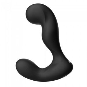 Iker Черный Вибромассажер простаты с пульсацией , c вибрацией, длина 13.40см, диаметр 3.60см
