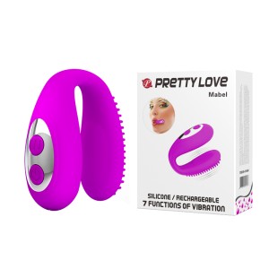 "PrettyLove Mabel Вибронасадка для оральных ласк , c вибрацией, длина 5.50см, диаметр 1.90см"