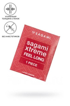 Презервативы Sagami Xtreme Feel Long латексные, ультрапрочные 1шт.