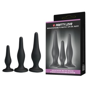 "PrettyLove Mini Anal Kit Набор силиконовых анальных пробок для начинающих , длина 0.00см, диаметр 0.00см"