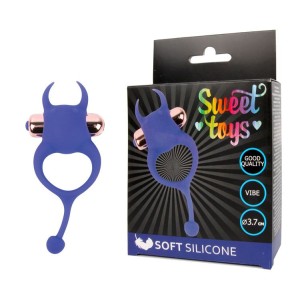 КОЛЬЦО ЭРЕКЦИОННОЕ С ВИБРАЦИЕЙ цвет синий арт. ST-40166-2