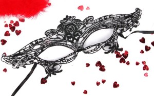 Маска ажурная ДЖУЛИЯ цвет чёрный, текстиль арт. EE-20366