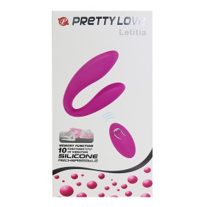 "Вибромассажер для пар на пульте ДУ Letitia , c вибрацией, длина 10.00см, диаметр 2.00см"