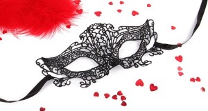 Маска ажурная МАРЛЕН цвет чёрный, текстиль арт. EE-20359