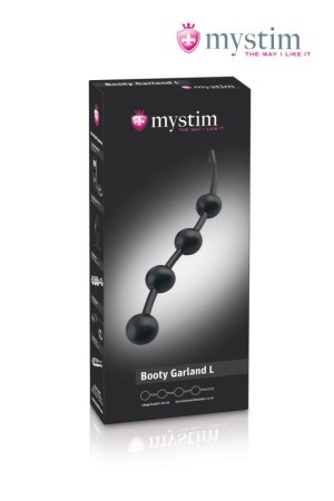 Mystim e-stim anal beads Booty Garland L Анальные бусы большие , длина 40.00см, диаметр 4.00см