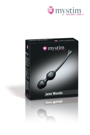 Mystim E-stim Geisha Balls, Duo Jane Wonda Вагинальные шарики на сцепке с миостимуляцией , длина 19.60см, диаметр 3.30см