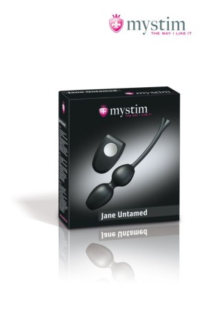 Mystim E-stim Geisha Balls, Vibe Jane Untamed Вагинальные виброшарики с миостимуляцией и пультом ДУ , c вибрацией, длина 20.80см, диаметр 3.60см