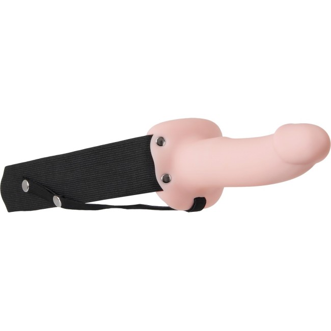 ADAM'S FLEXSKIN HOLLOW STRAP ON Полый фаллопротез с поясом , длина 15.20см, диаметр 4.30см