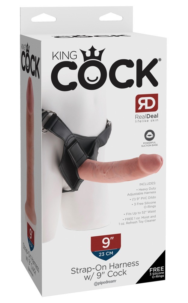 Страпон King Cock телесный, 23 см