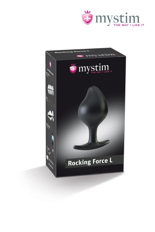Анальная пробка с электростимуляцией Mystim e-stim butt plug Rocking Force L , длина 10.50см, диаметр 4.70см