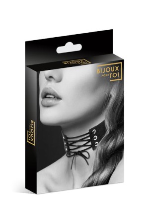 Чокер с шнуровкой CHOKER LACET NOIR , длина 30.00см, диаметр 0.00см
