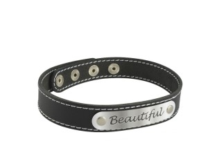 Чокер с белой строчкой Beautiful , длина 41.00см, диаметр 0.00см