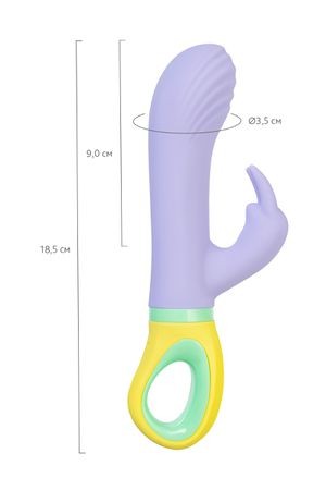 Вибратор для точки G с клиторальной стимуляцией, Flovetta WISTERIA