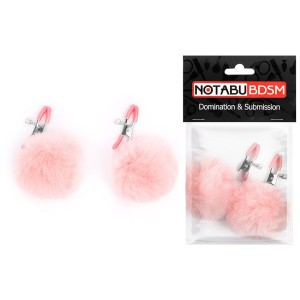 ЗАЖИМЫ ДЛЯ СОСКОВ С ПУШКОМ цвет розовый арт. NTB-80605