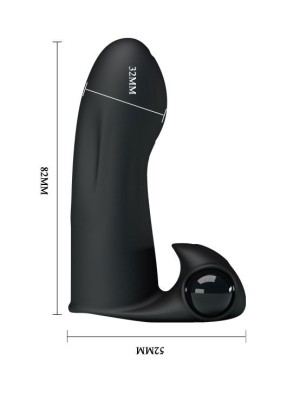 Насадка на палец с вибрацией ADONIS, L 82 мм D 32 мм, арт. BI-014488