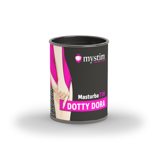 Компактный универсальный минимастурбатор рельеф яркие точки Mystim MasturbaTIN Dotty Dora - Dots , длина 0.00см, диаметр 4.50см