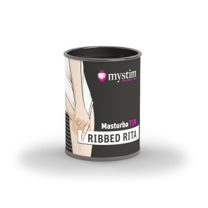 Компактный универсальный минимастурбатор рельеф гладкие ребрышки Mystim MasturbaTIN Ribbed Rita - Lemalla , длина 0.00см, диаметр 4.50см