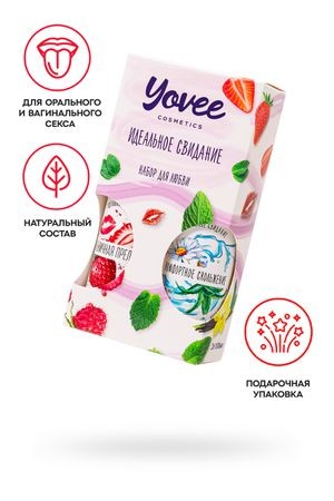 Набор гелей-смазок Yovee для любви (721003+721053), вкусовой (клубника) + увл (алоэ), 2х100 мл