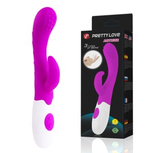 "Arthur вибромассажер с клиторальным стимулятором и переминанием , c вибрацией, длина 20.00см, диаметр 3.20см"