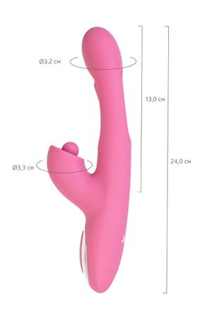 Вибратор с двигающимся язычком и стимулирующим шариком, JOS Monti. 