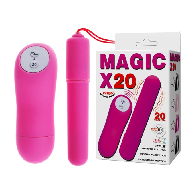 "Вибромассажер пуля с дистанционным пультом Magic X20 , c вибрацией, длина 9.00см, диаметр 2.00см"