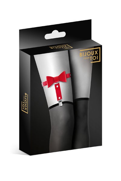 Гартер Bijoux Pour Toi с бантиком красный GARTER WITH BOW RED , длина 0.00см, диаметр 34.00см