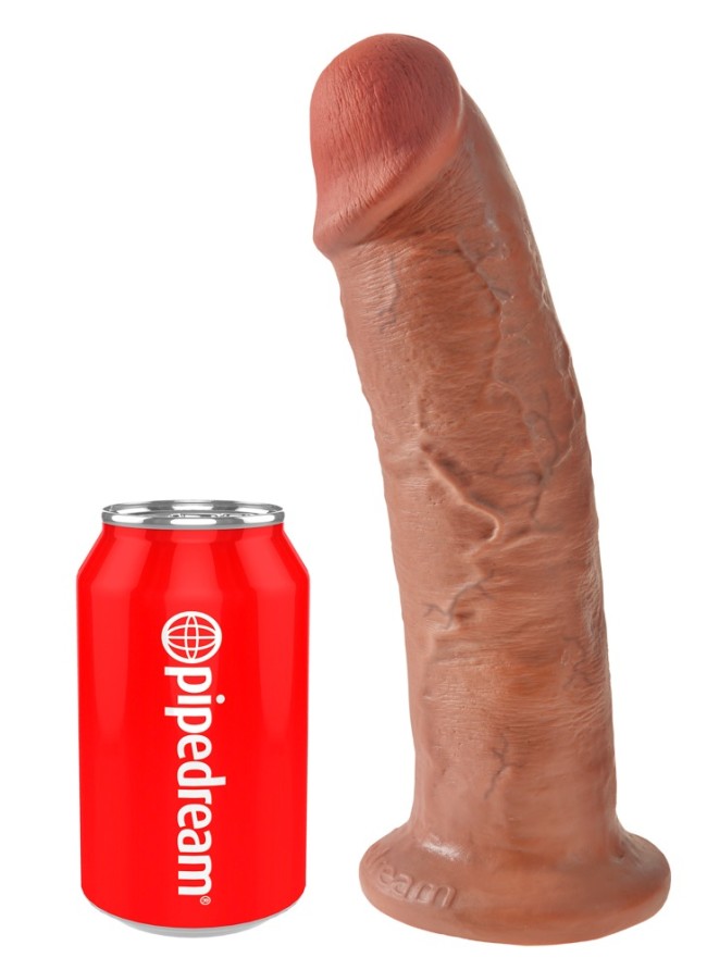 Фаллоимитатор King Cock реалистик, темный, 23 см