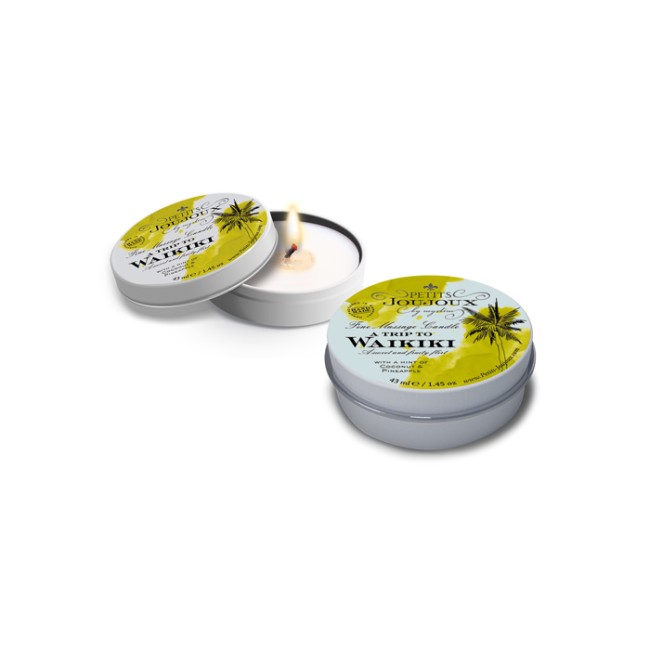 Petits Joujoux Waikiki Beach Аромат –Кокос и ананас, массажное масло в виде свечи. 33 г , длина 0.00см, диаметр 0.00см