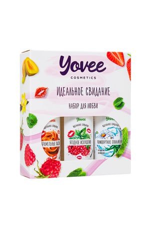 Набор гелей-смазок Yovee для любви (721002+721006+721054), вкус (малина+мята) + увл (алоэ), 3х50 мл