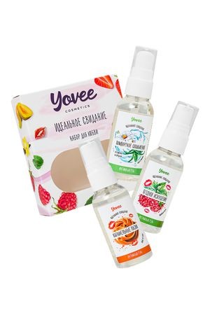 Набор гелей-смазок Yovee для любви (721002+721006+721054), вкус (малина+мята) + увл (алоэ), 3х50 мл