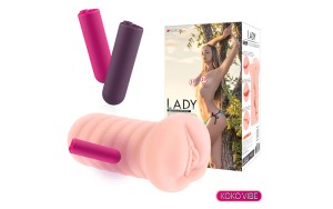 Lady Auto из серии Три Сестры, мастурбатор вагина с вибрацией  , c вибрацией, длина 18.00см, диаметр 10.00см