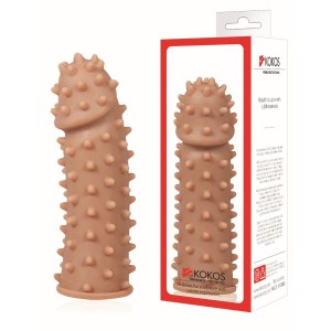 Насадка на фаллос с шипами и бугорками размер M, EXTREME SLEEVE ES.003 , длина 14.70см, диаметр 4.30см