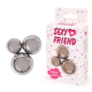 ШАРИКИ ВАГИНАЛЬНЫЕ 3шт без шнурка, металл D 35 мм (180 гр.), D30 мм (110 гр.), D25 мм (65 гр.) арт. SF-70162