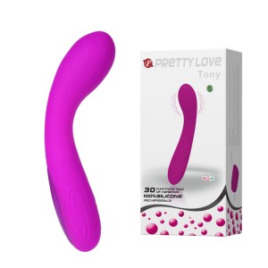 "Tony вибромассажер водонепронецаемый, стимулятор точки G , c вибрацией, длина 15.00см, диаметр 3.20см"