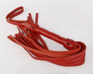 Плеть из кожи, 40 см, красная , длина 40.00см, диаметр 0.00см