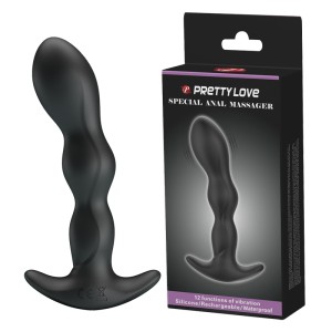 "Анальный длинный вибромассажер - цепочка Baile PrettyLove Special Anal Massager , c вибрацией, длина 14.50см, диаметр 3.30см"