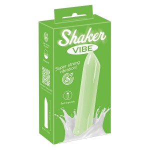 Shaker Vibe мощная вибропуля, зеленая , c вибрацией, длина 10.20см, диаметр 2.30см