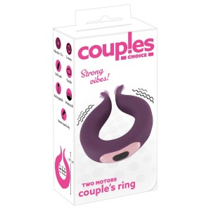 Couples Choice Виброкольцо с 2мя моторами для пар , c вибрацией, длина 8.70см, диаметр 3.70см