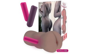 Мастурбатор-анус темно-коричневый TONGGGO-BlackAngel Auto с вибрацией , c вибрацией, длина 16.00см, диаметр 7.00см