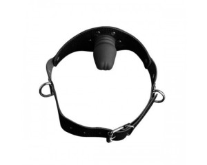 Кляп из кожи в виде фаллоса , длина 0.00см, диаметр 0.00см