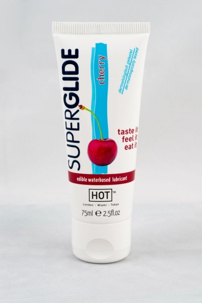 Гель лубрикант SUPERGLIDE CHERRY с ароматом вишни на водной основе, 75 мл
