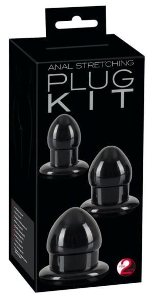 Набор анальных пробок Anal Stretching Plug Kit , длина 6.20см, диаметр 3.00см