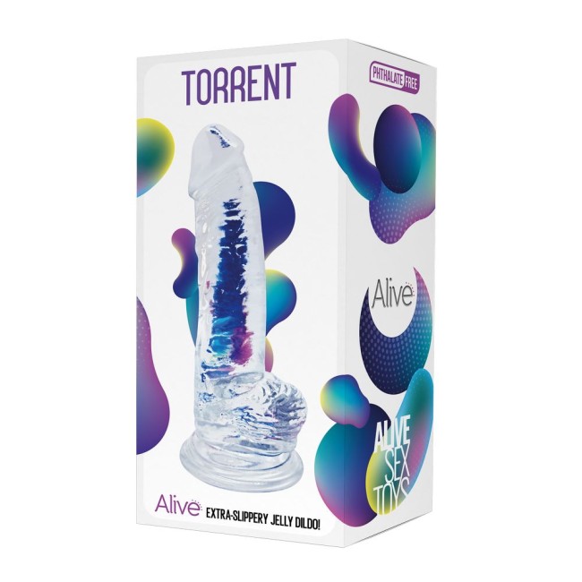 "Фаллоимитатор на присоске Torrent Jelly Dildo прозрачный , длина 20.60см, диаметр 4.50см"