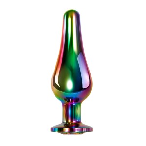 Evolved RAINBOW METAL PLUG SMALL Радужная анальная пробка малая , длина 9.40см, диаметр 3.20см