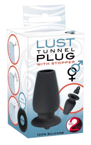 Пробка-туннель с ограничителем Lust Tunnel Plug with Stopper , длина 10.00см, диаметр 4.00см