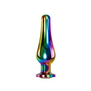 Evolved RAINBOW METAL PLUG MEDIUM Радужная анальная пробка средняя , длина 11.10см, диаметр 3.50см