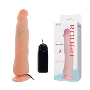 "Вибромассажер реалистик на присоске ROUGH , c вибрацией, длина 23.00см, диаметр 4.00см"